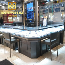 Keenhai Custom-Made Stainless Steel+Clear Glass Jewelry Display Stand